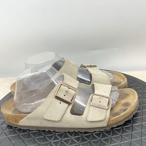 Birkenstock Sandals Women 42 Size 11 Shoes Arizona Beige Brown Soft Suede Narrow